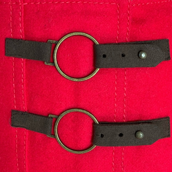 The Limited Red Wool Wrap Skirt Size 8 - Picture 4 of 8